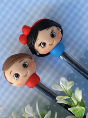 Kit ponteiras branca de neve e principe