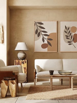 Quadros decorativos dupla plantas escandinavos boho modernos