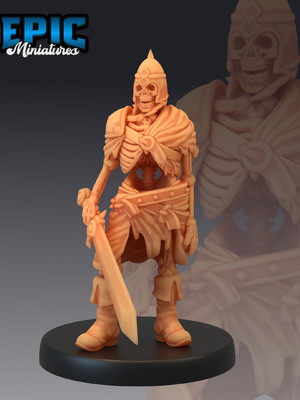 Miniatura castle of terror rpg d&d - skeleton sword master