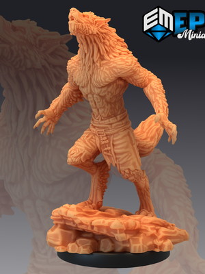 Miniatura castle of terror rpg d&d - werewolf howling