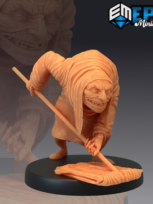 Miniatura castle of terror rpg d&d - hunchback wiping floor