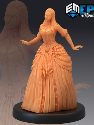 Miniatura castle of terror rpg d&d - vampire lady walking