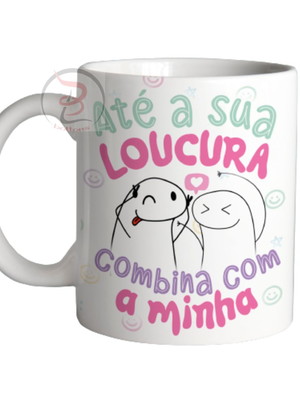 Caneca flork bentô amiga até sua loucura combina com a minha