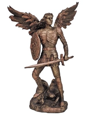 Anjo são miguel - arcanjo - santo - religioso - estatueta