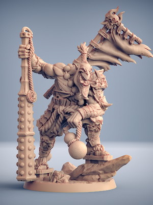 Miniatura oni clan rpg d&d - yoshigruzu - clan leader a