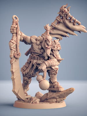 Miniatura oni clan rpg d&d - yoshigruzu - clan leader b