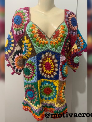 Blusa de crochê - mod 13