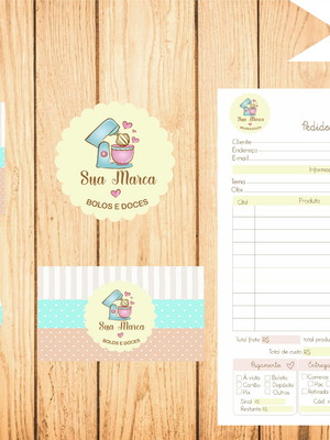 Identidade visual confeitaria personalizada