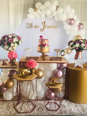 Decoração rose gold