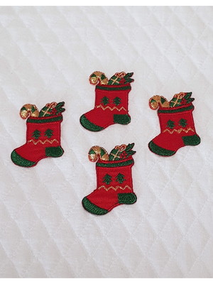 Patch aplique bota de natal 4 un - p. entrega