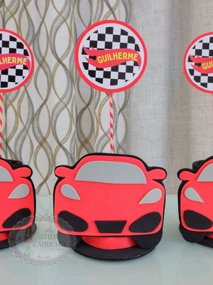 Centros de mesa hotwheels