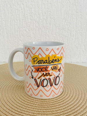Caneca cerâmica parabéns você vai ser vovó