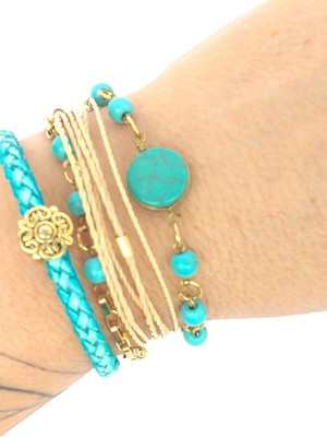 Pulseira maxi turquesa