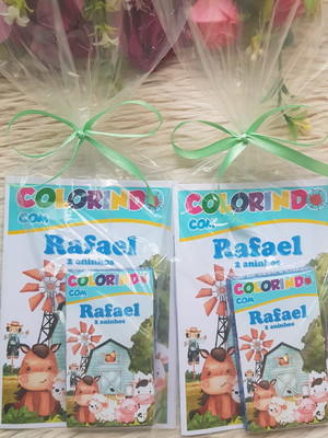 Kit de colorir fazendinha aquarela