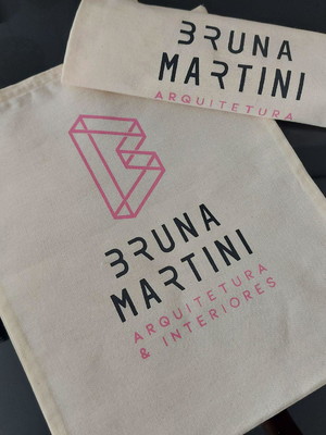Sacola ecobag com logo silk 2 cores 30x35
