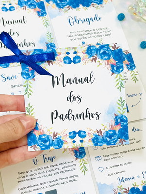 Manual dos padrinhos azul royal - impresso