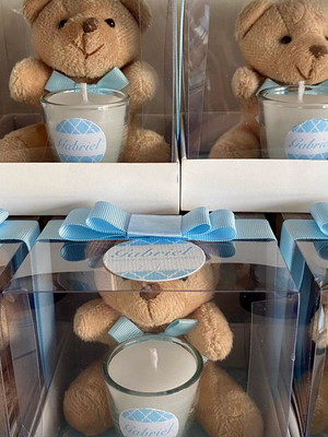 Urso com vela perfumada