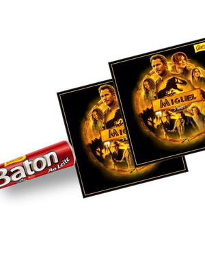 Rótulo baton jurassic world- domínio