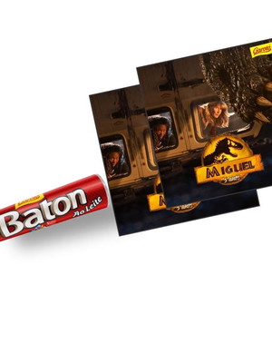 Rótulo baton jurassic world- domínio