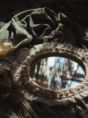 Espelho macrame