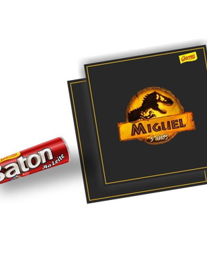 Rótulo baton jurassic world- domínio