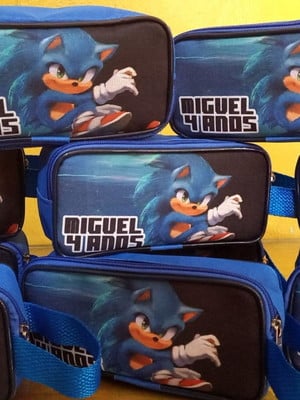 Estojo em promoção lembracinha sonic personalizada