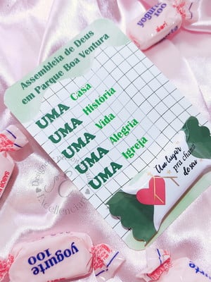 Cartão mimo com bala personalizada
