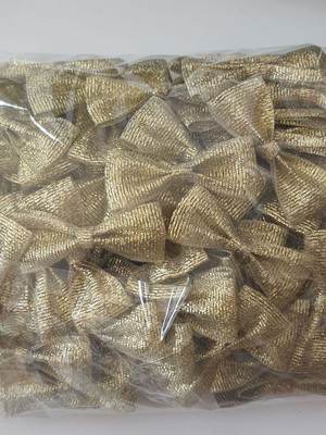 50 lacinhos metalizados 2x4 cm para artesanatos em geral