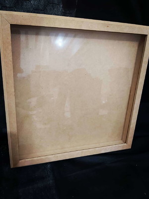 Quadro moldura em mdf p/ arte francesa, scrapbook, c/ vidro
