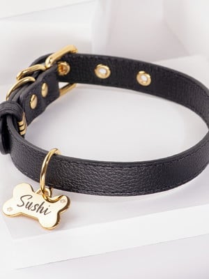Coleira para bulldog frances com nome