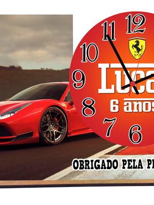 Relogio ferrari para decoração com 5 unidades