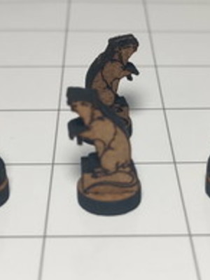 Rato giante, giant rat, miniatura para rpg em mdf