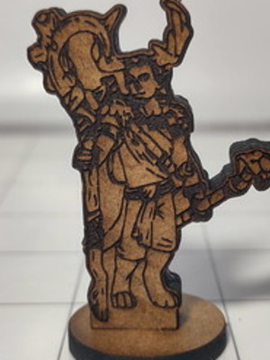Sátiro druida miniatura para rpg em mdf