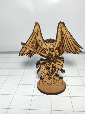 Anjo (com espada para cima) miniatura para rpg em mdf