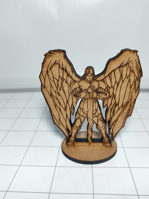 Anjo (com espada para baixo) miniatura para rpg em mdf