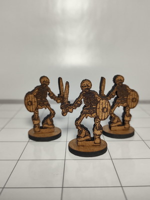 Esqueleto miniatura para rpg em mdf