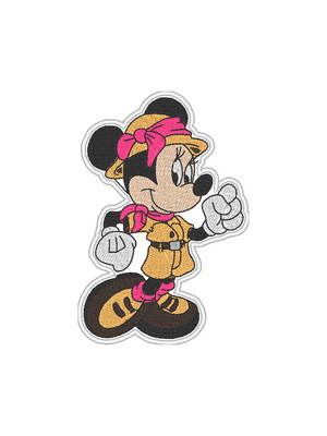Patch bordado termocolante minnie safari
