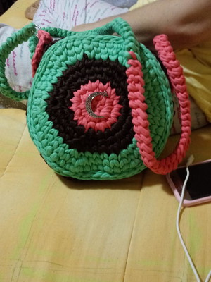 Bolsa boho de crochê