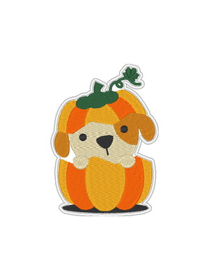 Patch bordado termocolante cachorrinho halloween