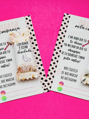 Bala com card para empresa