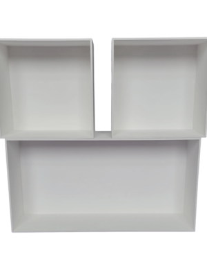 Kit com 3 nichos retangular 100% mdf- branco