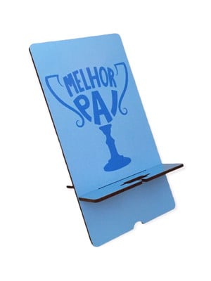Lembrança suporte celular mdf adesivado melhor pai troféu