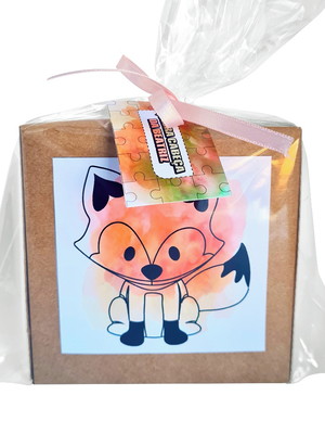 Lembrança quebra-cabeça mdf 5 peças com tintas - bosque cute