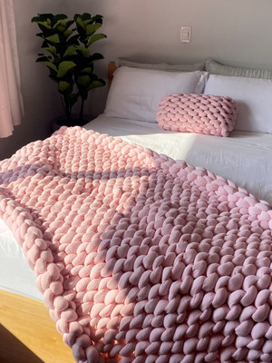Manta 1,00x2,20m maxi tricot gigante magma cotton