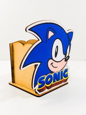 Enfeite de mesa com cachepô - sonic