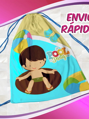 Mochilinha pool party menino (envio rápido)