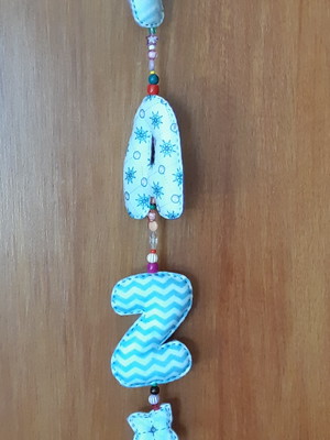 Móbile feltro - paz azul - decoração - enfeites