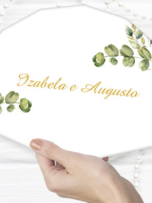Leque de papel para casamento
