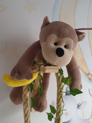 Arandela safari corda macaco com banana