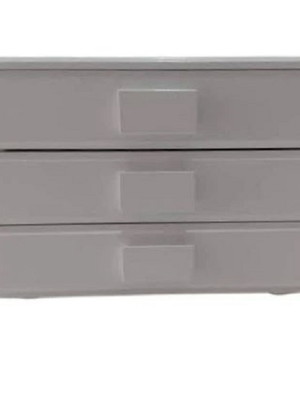 Gaveteiro pequeno com 3 gavetas e vidro porta jóias.